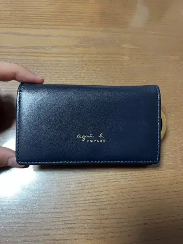 agnesb 블랙 가죽 키 케이스