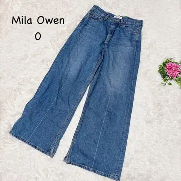 거울 오웬 S 부츠 컷 데님 와이드 팬츠 코튼 세탁 가능 새상품급