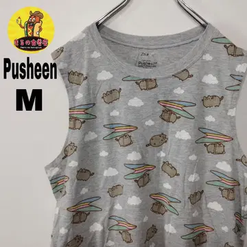 usa 구제 의류 Pusheen 슬리브리스 M 그레이