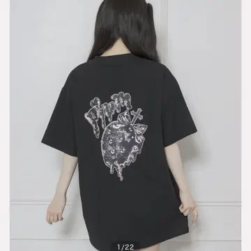 pium melty berry 오버 사이즈 반팔 티셔츠
