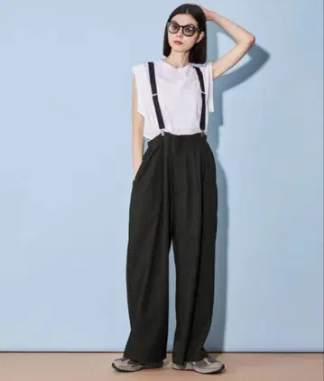 CITEN 서스펜더 와이드 슬랙스 사이즈 S