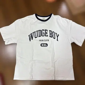 Wudgeboy 와지보이 칼리지 로고 링거 티셔츠 L 사이즈