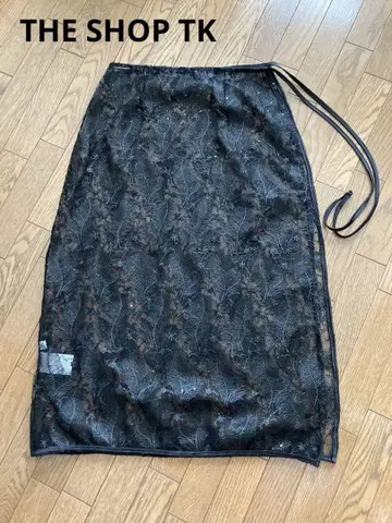 THE SHOP TK 레이스 랩 스커트