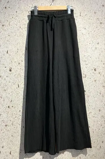 BILLABONG 리브 니트 와이드 팬츠 빌라봉 블랙 여성용