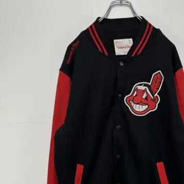 MLB 인디언스 바시티 자켓 구제 의류