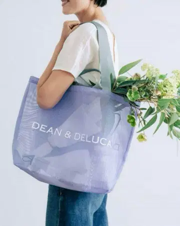 DEAN&DELUCA 메쉬 토트백 라일락 L