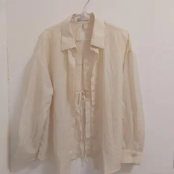 jmei Lee 자매 시스루 셔츠 중화풍 아이보리