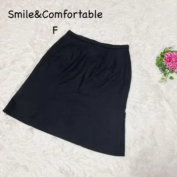 Smile&Comfortable 블랙 플레어 스커트 F 울 스커트