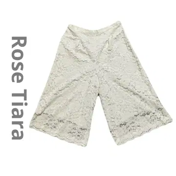 새상품급 Rose Tiara 로즈 티아라 레이스 팬츠 큐롯 화이트 L