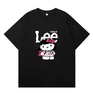 헬로키티 콜라보 티셔츠 블랙