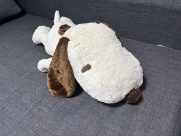누워있는 스누피 봉제 인형 약 63cm 브라운 스누피