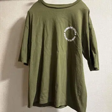 넘버나인 빅 실루엣 티셔츠 올리브