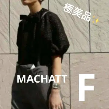 machatt 마챠트 자카드 리본 탑 퍼프 슬리브 블라우스