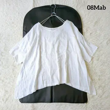 08Mab 08맵 티셔츠 린넨 100% 화이트 F