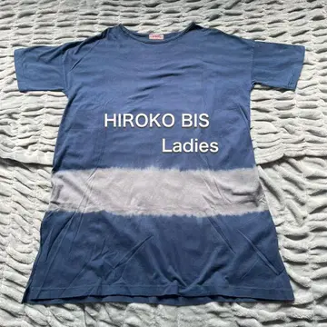 HIROKO BIS 그라데이션 디자인 티셔츠 반팔 여성용 M