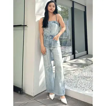 GYDA 데님 살로펫 백 리본 새상품급