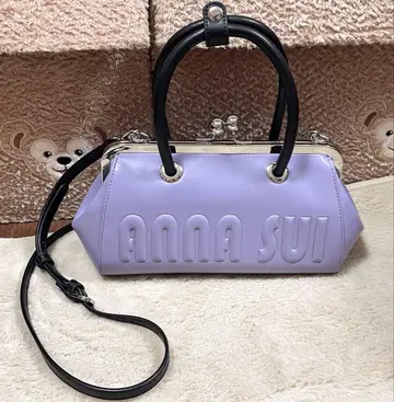 ANNA SUI 라벤더 가마구치 숄더백