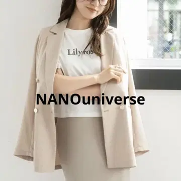 새상품 나노 유니버스 테일러드 자켓 린넨 느낌 베이지 여름 더블