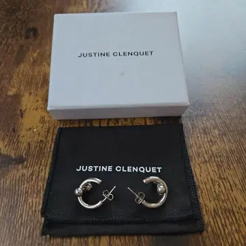 JUSTINE CLENQUET 실버 후프 귀걸이