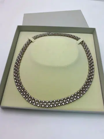 B325 새상품급 목걸이 큐빅 SILVER SV925 럭셔리