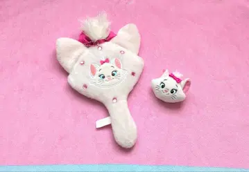 디즈니 마리 거울 봉제 인형 배지 세트