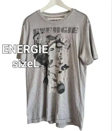 ENERGIE 그래픽 프린트 티셔츠 L 사이즈 그레이