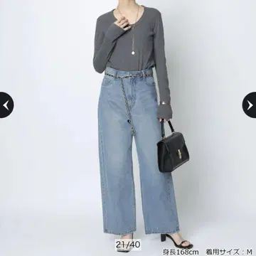 아르페쥬 스토리 와이드 데님 팬츠 S 사이즈
