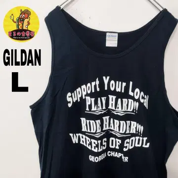 usa 구제 의류 GILDAN 탱크탑 L 블랙 바이커