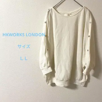 HKWORKS LONDON 리브 니트 긴팔 상의 벌룬 슬리브