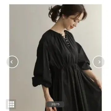 URBAN RESEARCH 코튼 보일 허리 마크 원피스 M