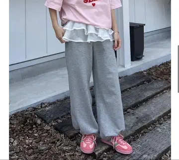 시마무라 ayano 프릴 팬츠 맨투맨