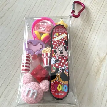 가챠 파우치 미키 빨간색 계열