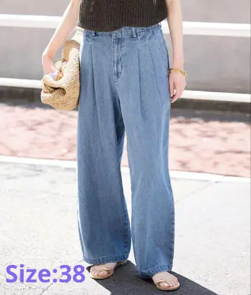 슬로브 이에나 LEDENIM TUCK TROUSER 38