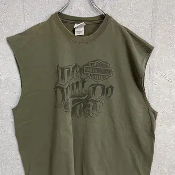 할리데이비슨 USA제 양면 로고 프린트 슬리브리스 2XL