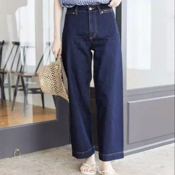 SLOBE IENA LE DENIM 배기 팬츠 38 네이비