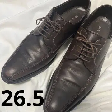 26.5 REGAL 다크 브라운 레이스업 가죽 신발