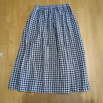 fog linen work 깅엄 체크 스커트