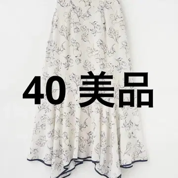 선화 꽃무늬 스커트 40 사이즈