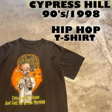 90's/1998 CYPRESS HILL 힙합 티셔츠 페인트