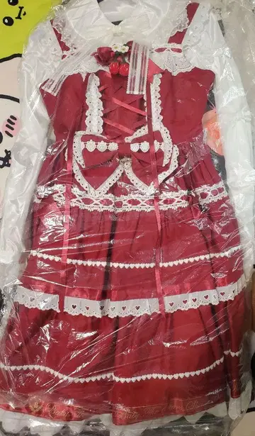 BABY 흔들흔들 딸기 JSK, KC, 클립 세트 빨간색