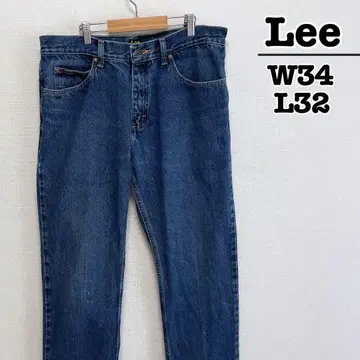 Lee 데님 팬츠 청바지 블루 W34 L32 멕시코제 패치 구제 의류