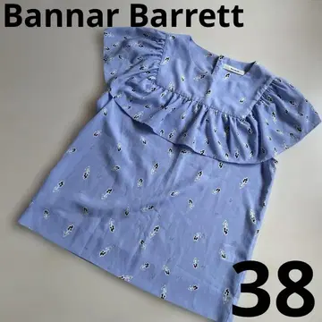배너 바렛 bannar barrett 38 스카이블루 꽃무늬 블라우스
