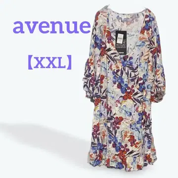 avenue 플라워 프린트 튜닉 2XL