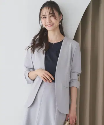 UV 차단 접촉 냉감 수분 흡수 속건성 스마트 뷰티 스트레치 노카라 자켓