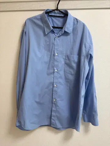 MUJI Labo 포플린 레귤러 카라 셔츠 XL 색스 블루