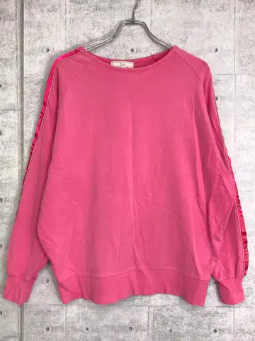 Rady 네오카와이 성인 갸루 구제 의류 갸루 소매 라인 맨투맨 상의