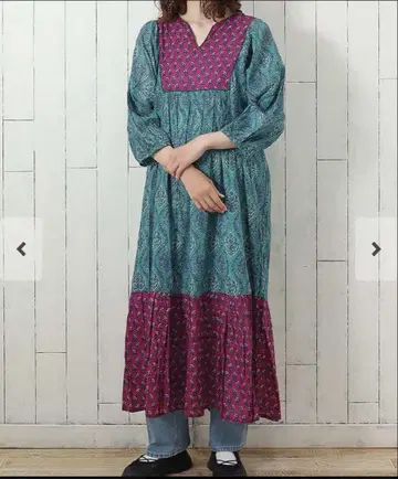 블루블루에/에스닉 원피스/인도 면