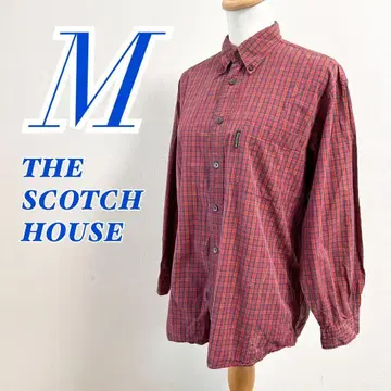 THE SCOTCH HOUSE M 긴팔 셔츠 체크 무늬 캐주얼 코디