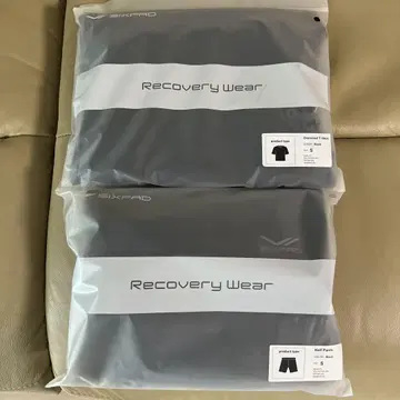 SIXPAD 리커버리 의류 티셔츠 & 하프 팬츠 블랙 S