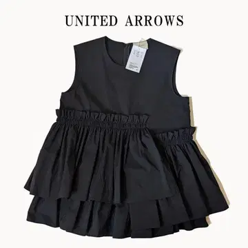 유나이티드 애로우즈 UNITED ARROWS 블랙 프릴 블라우스